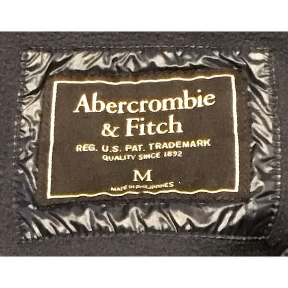 Abercrombie & Fitch Women’s Blue Hooded Fleece Quilted Zip Jacket Size Medium - Picture 2 of 5